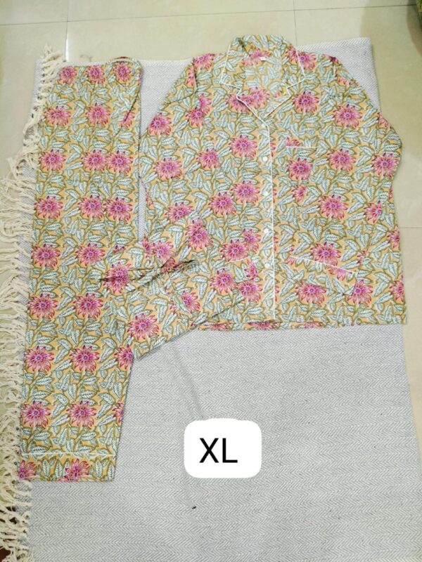 Jaipuri Print Night Suits Long