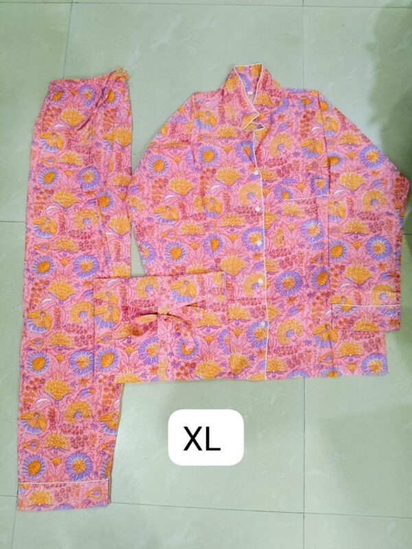 Jaipuri Print Night Suits Long