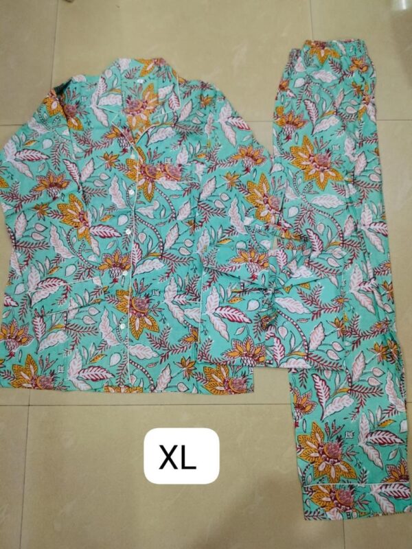 Jaipuri Print Night Suits Long