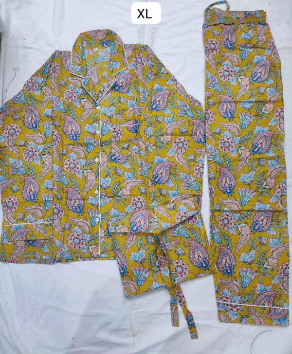 Jaipuri Print Night Suits Long