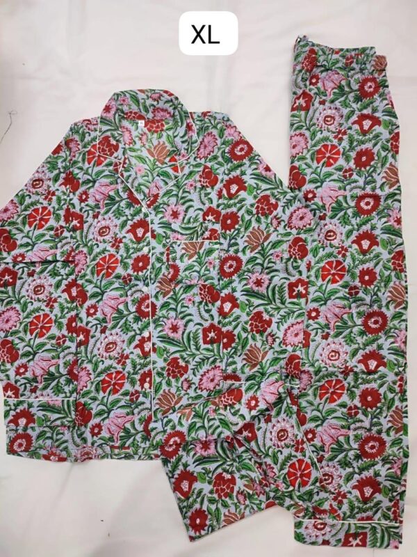 Jaipuri Print Night Suits Long