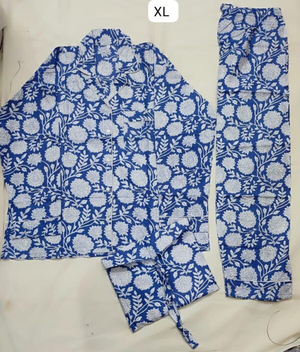 Jaipuri Print Night Suits Long