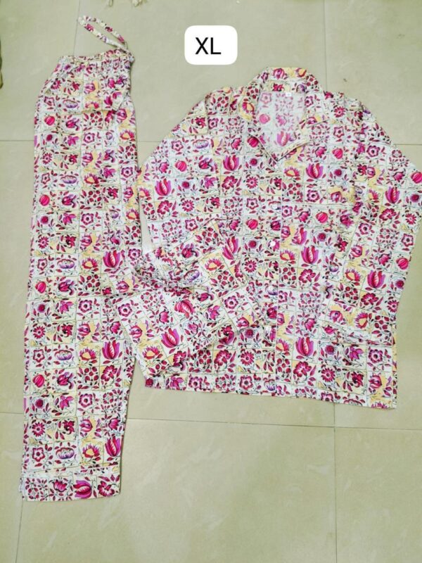 Jaipuri Print Night Suits Long