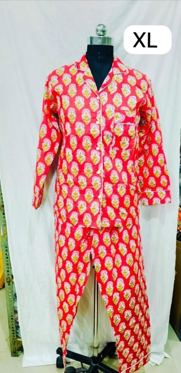 Jaipuri Print Night Suits Long