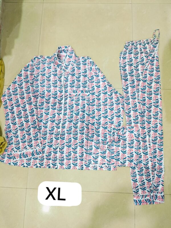 Jaipuri Print Night Suits Long