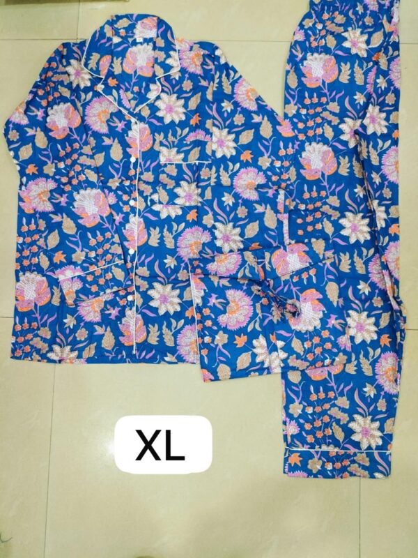 Jaipuri Print Night Suits Long