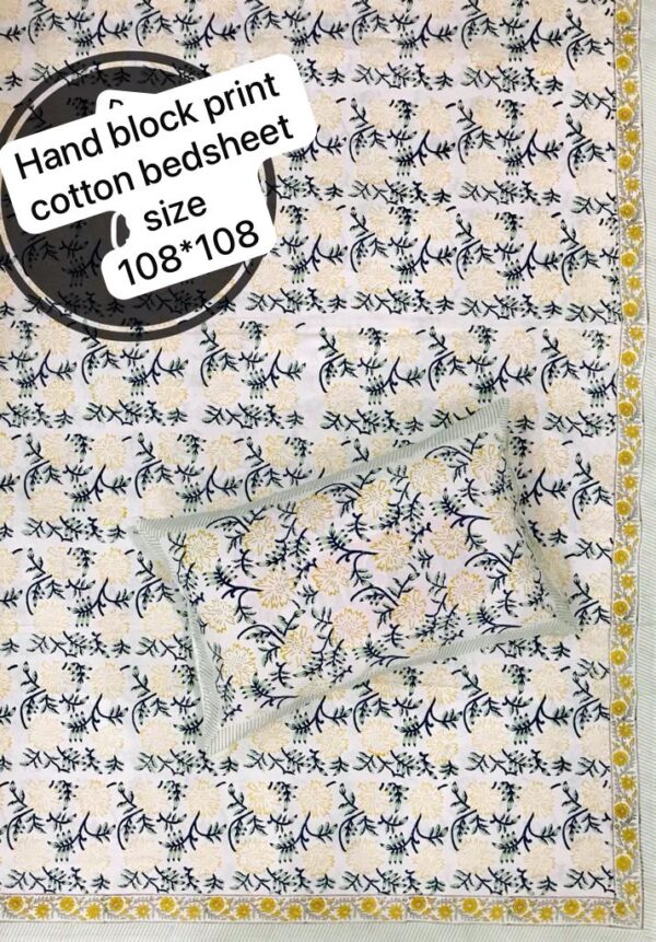 Block Print Bedsheet With 2 Pillow