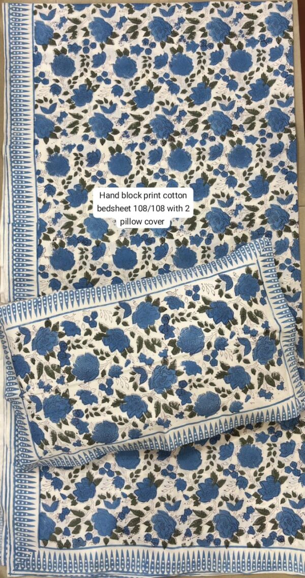 Block Print Bedsheet With 2 Pillow