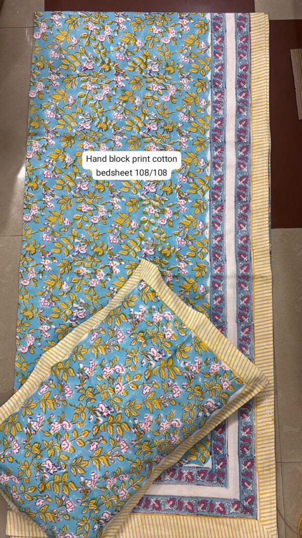 Block Print Bedsheet With 2 Pillow