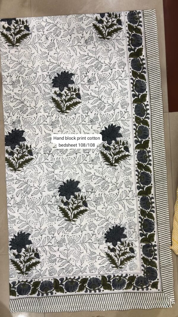 Block Print Bedsheet With 2 Pillow