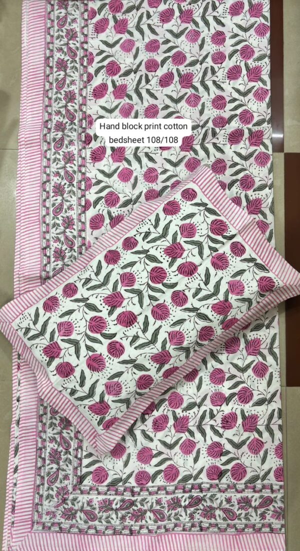 Block Print Bedsheet With 2 Pillow