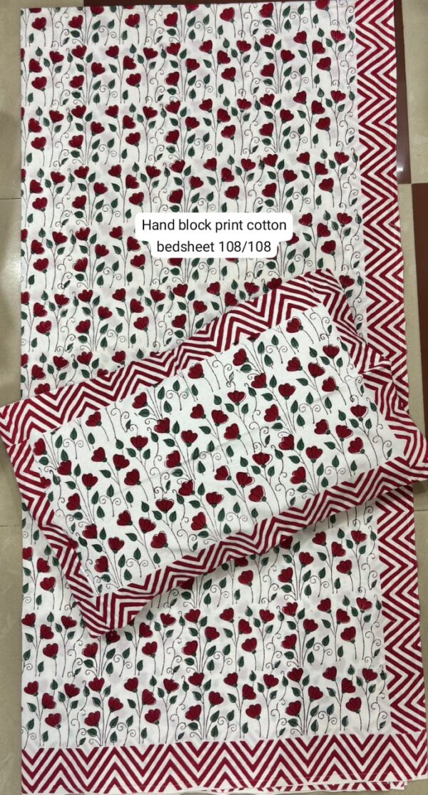 Block Print Bedsheet With 2 Pillow