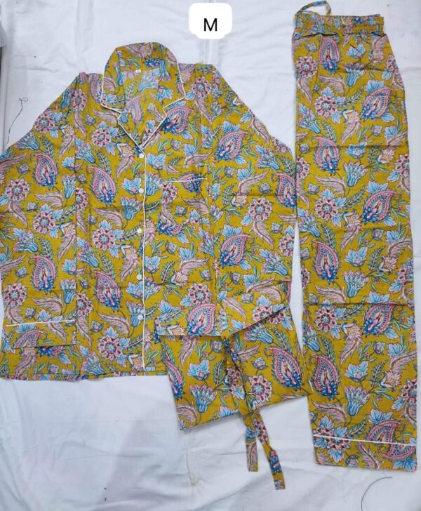 Jaipuri Print Night Suits Long