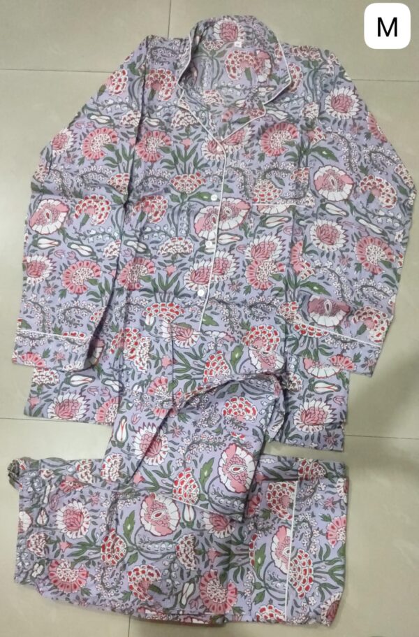 Jaipuri Print Night Suits Long