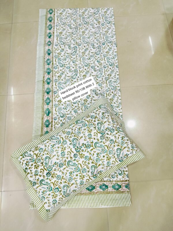 Block Print Bedsheet With 2 Pillow