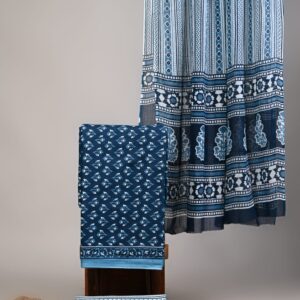 Jaipuri Print Cotton Suit With Cotton Dupatta