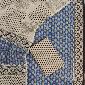 Block Print Cotton Suit With Cotton Dupatta