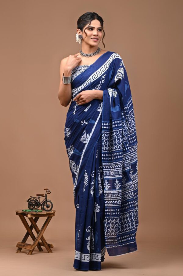 Jaipuri Printed Mul Mul Cotton Saree