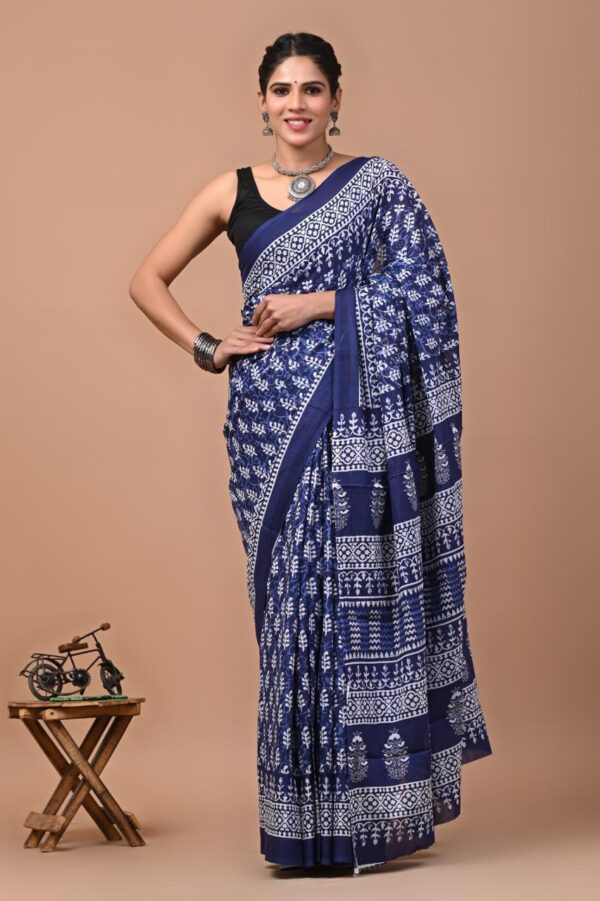 Jaipuri Printed Mul Mul Cotton Saree