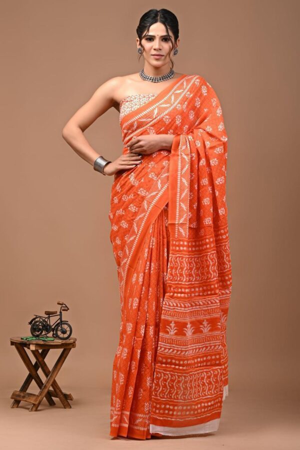 Jaipuri Printed Mul Mul Cotton Saree