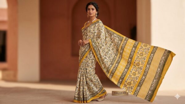 Block Print Cotton Saree