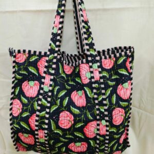 Jaipuri Print Cotton Quilted Tote Bag