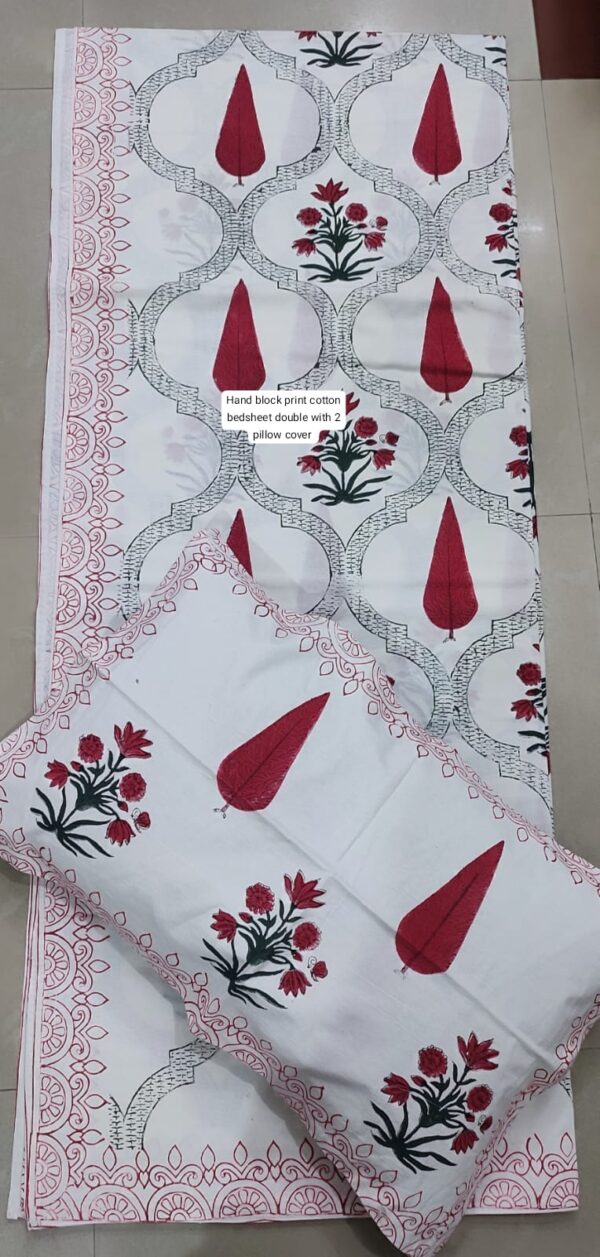 Block Print Bedsheet With 2 Pillow