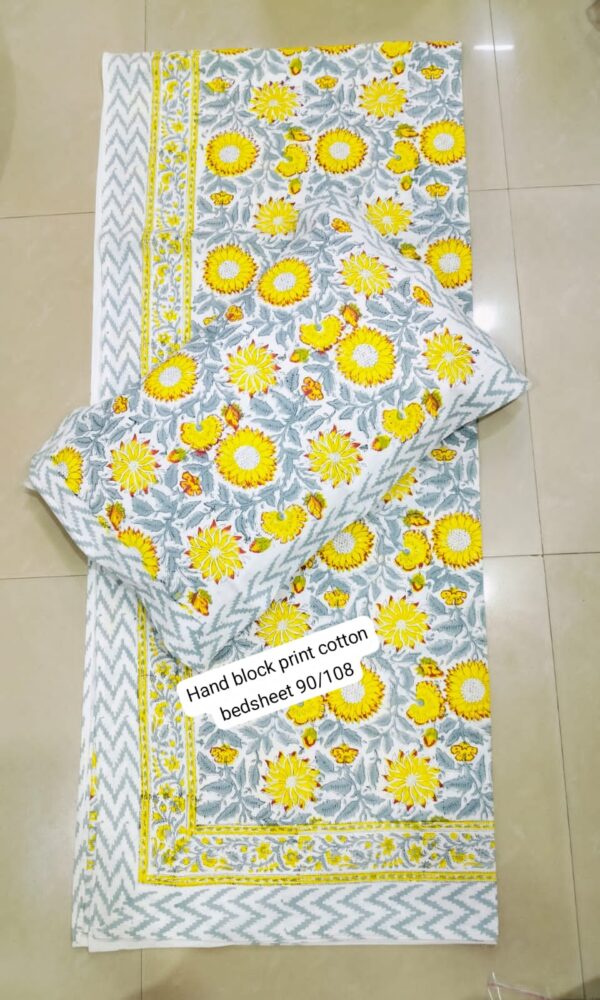 Block Print Bedsheet With 2 Pillow