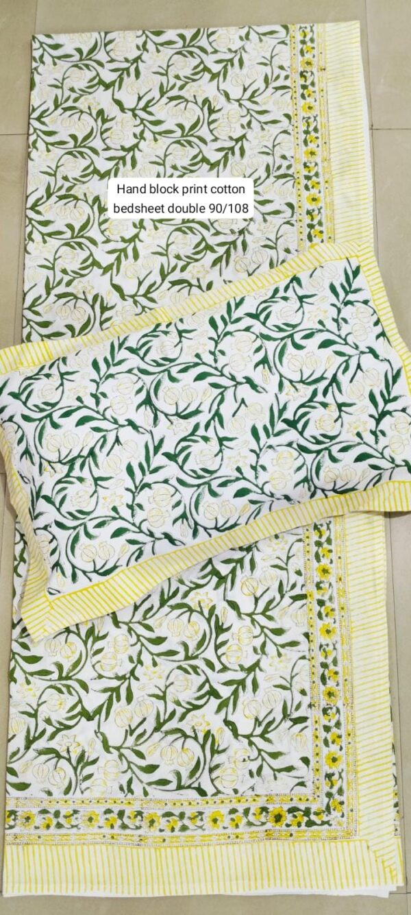 Block Print Bedsheet With 2 Pillow