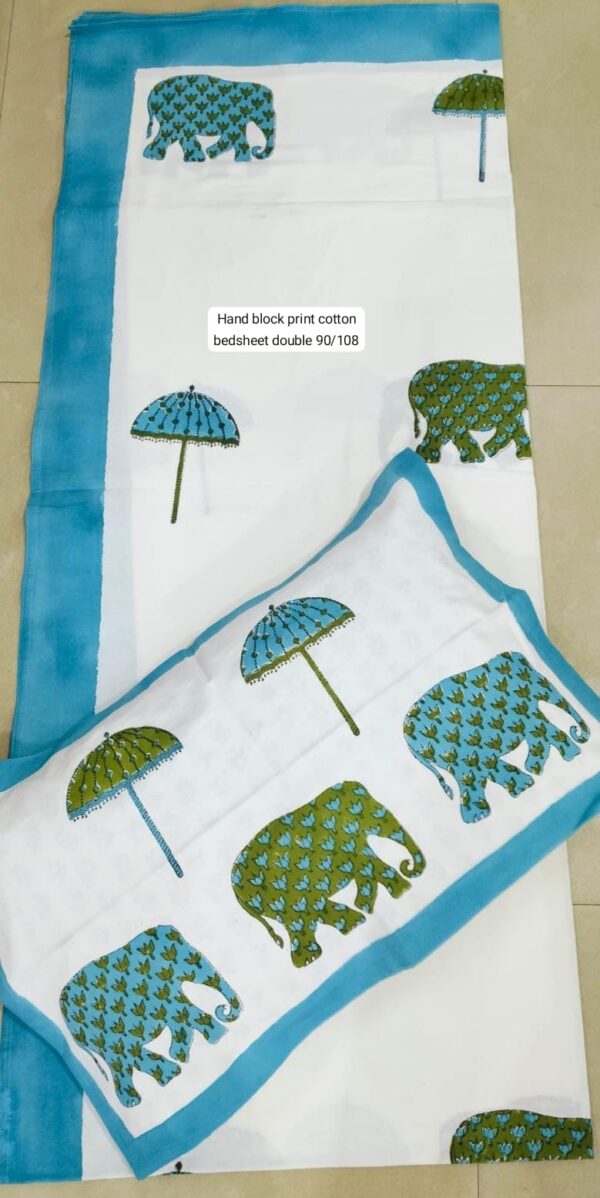Block Print Bedsheet With 2 Pillow