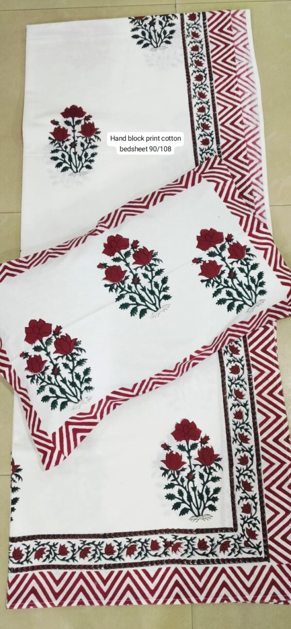 Block Print Bedsheet With 2 Pillow