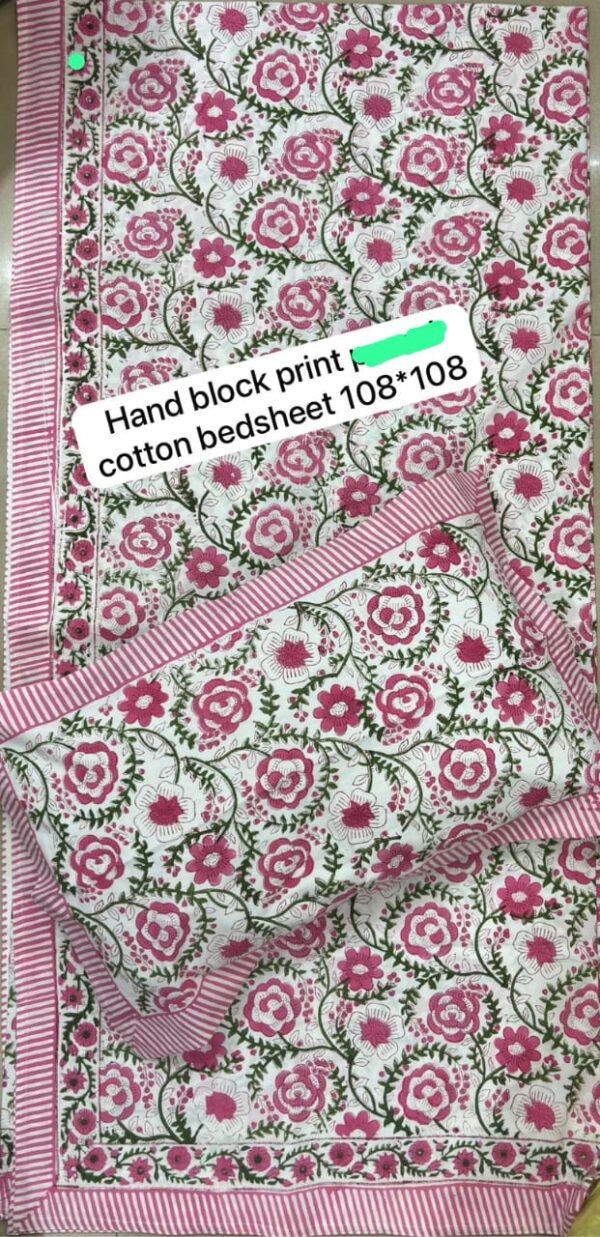 Block Print Bedsheet With 2 Pillow