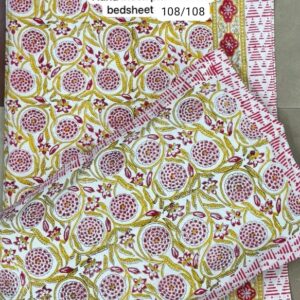 Block Print Bedsheet With 2 Pillow