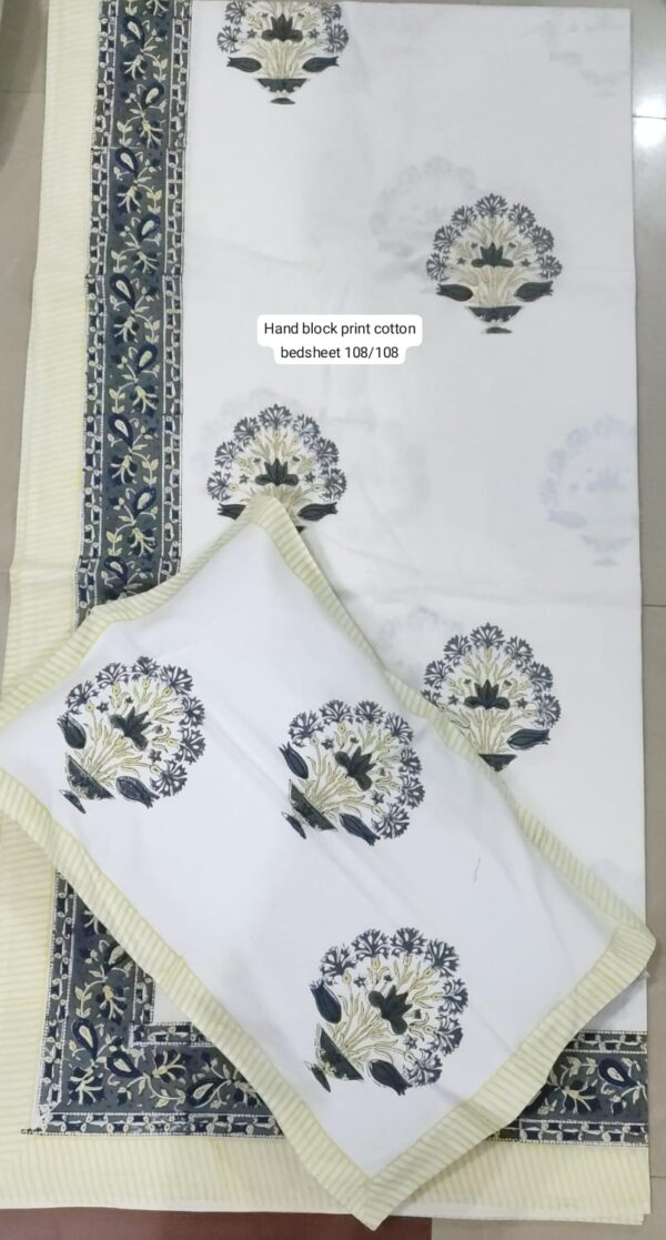 Block Print Bedsheet With 2 Pillow