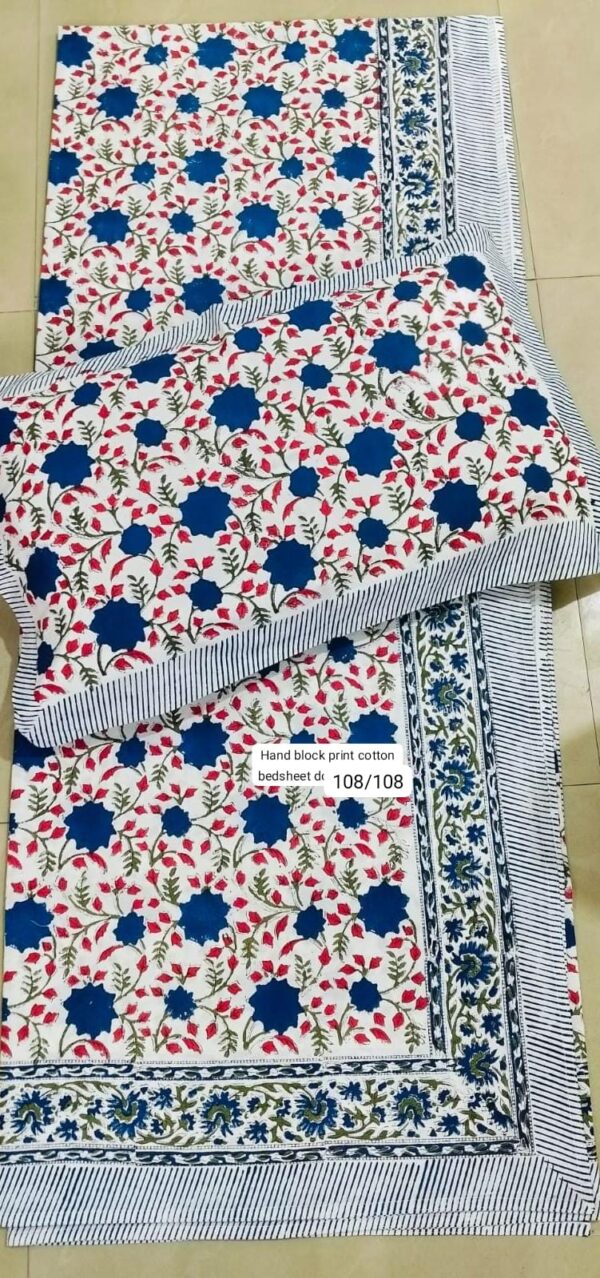 Block Print Bedsheet With 2 Pillow