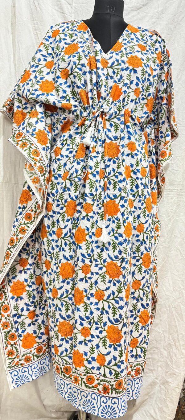 Block Print Long Kaftan