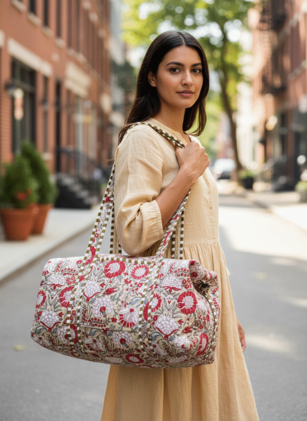Jaipuri Print Duffel Bag