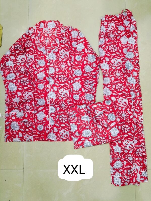 Jaipuri Print Night Suits Long