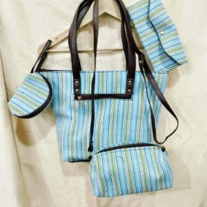 Jaipuri Printed Cotton 4pes Bag Set