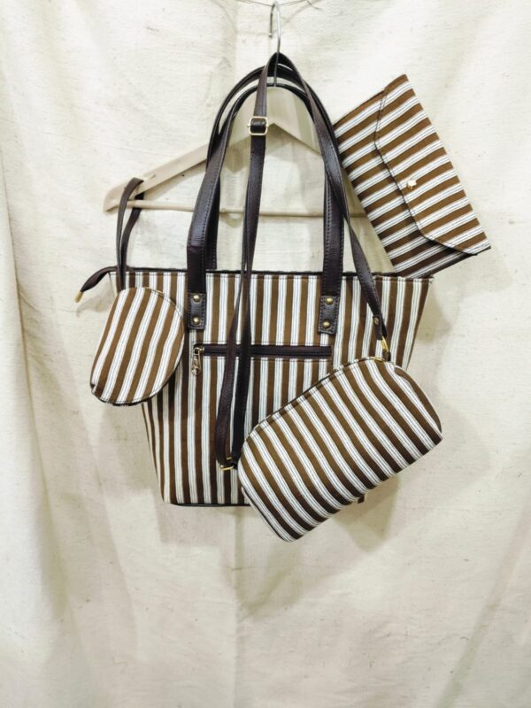 Jaipuri Printed Cotton 4pes Bag Set