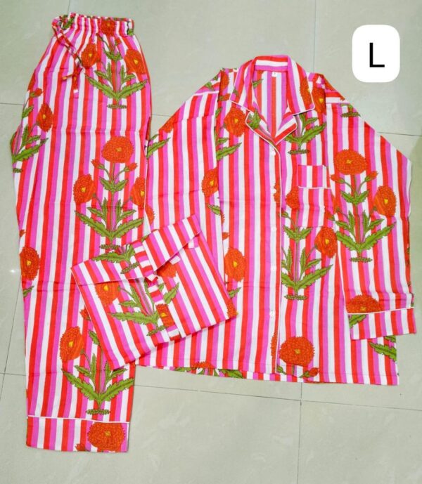 Jaipuri Print Night Suits Long