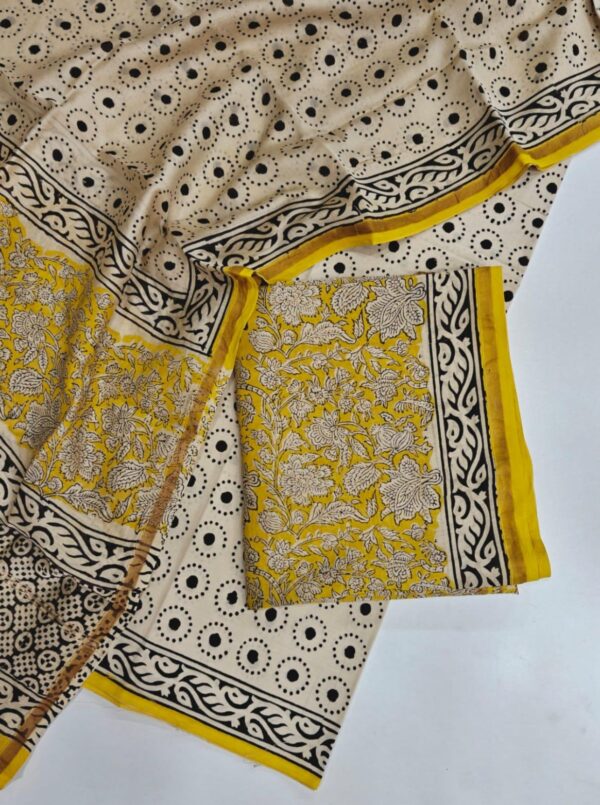 Hand Block Print Chanderi Silk Suit