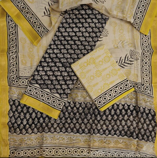Block Print Maheshwari Suit