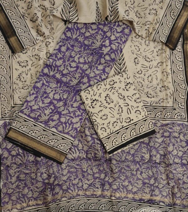 Block Print Maheshwari Suit