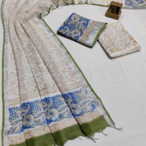 Hand Block Print Linen Cotton Suit