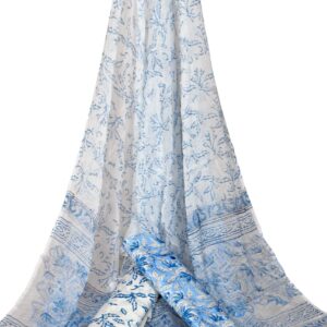 Hand Block Print Cotton Suit With Chiffon Dupatta