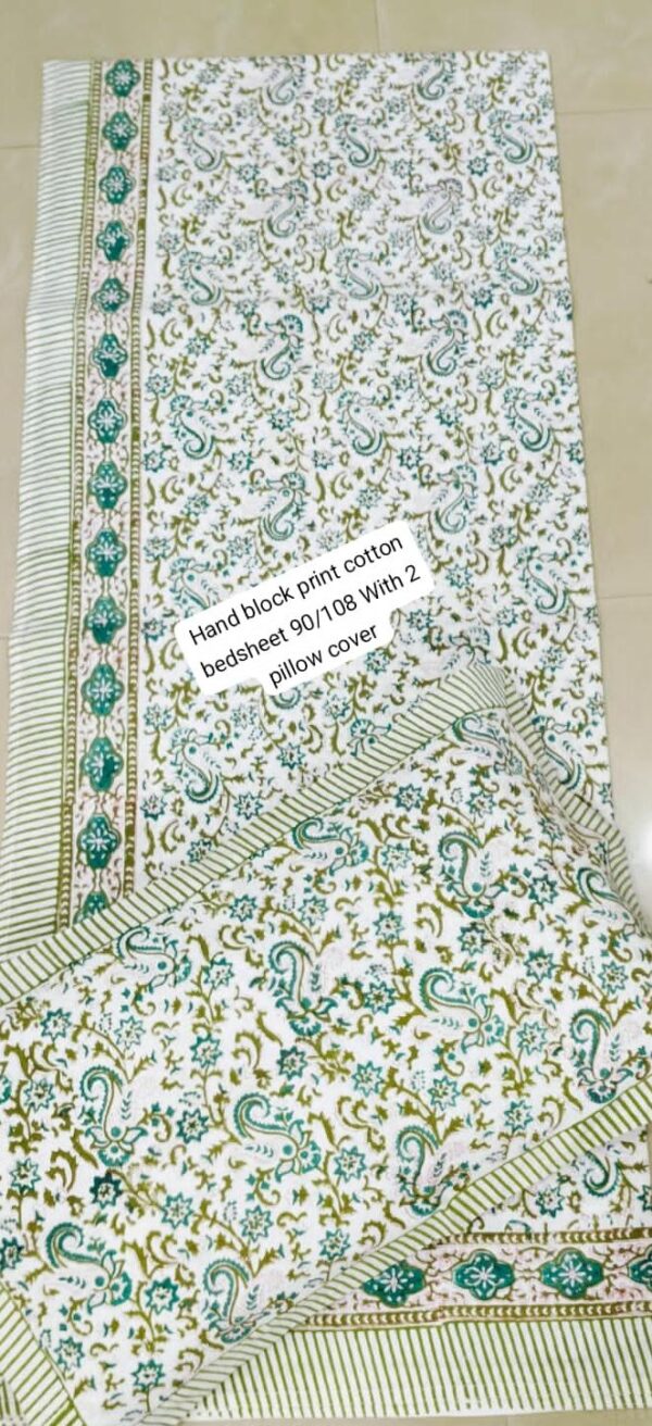 Block Print Bedsheet With 2 Pillow