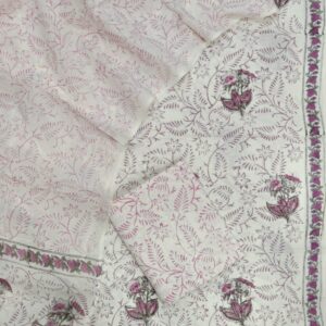 Block Print Cotton Suit With Cotton Dupatta