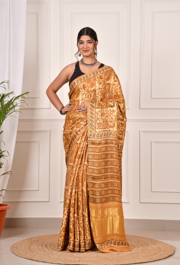 Premium Modal Silk Sarees With Tissue Silk Pallu