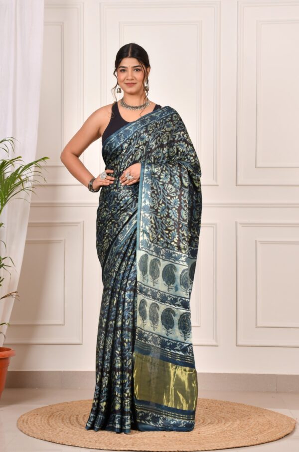 Premium Modal Silk Sarees With Tissue Silk Pallu
